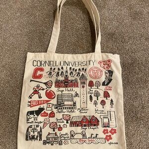 Julia Gash Cornell University Campus Map Canvas Tote Bag
